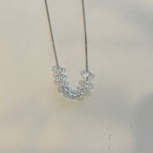 14k white gold plated necklace